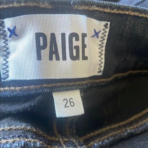 PAIGE Dark Blue Denim Jeans - Picture 3 of 4